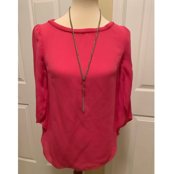 Banana Republic Tops - 4/$25⭐️Banana Republic Pink Silk Blouse